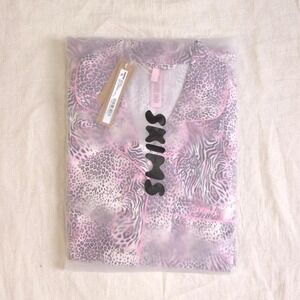 Skims pink animal print long sleeve set Size M